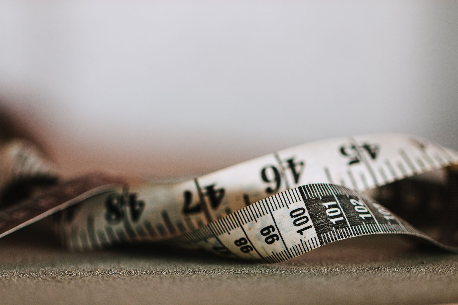 close up view of a tape measure